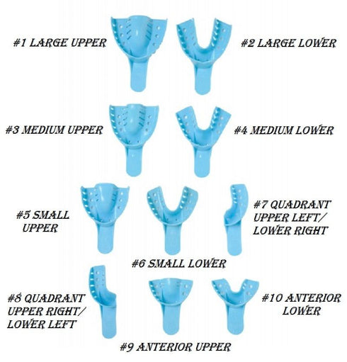 Safedent Plastic Impression Trays All Sizes (12 pcs)